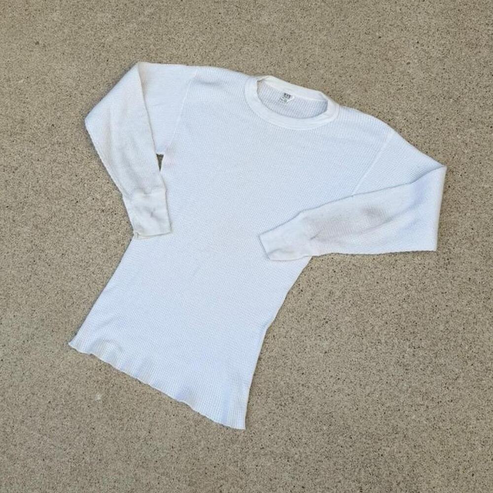 Vintage 80s white thermal shirt vintage